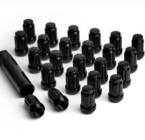 ICON ALLOYS LUG NUT KIT BLACK - 12 X 1.5 / 24 COUNT W/ KEY