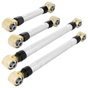 Rock Jock Johnny Joint Rear Control Arm Set, Double Adjustable (Aluminum with Rocknuts)